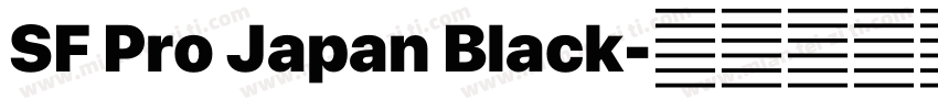 SF Pro Japan Black字体转换